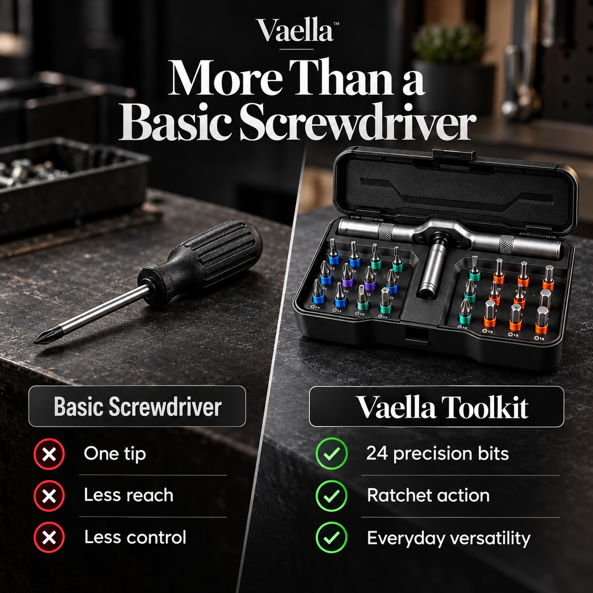 24 in 1 Ratchet Magnetic Screw Driver
