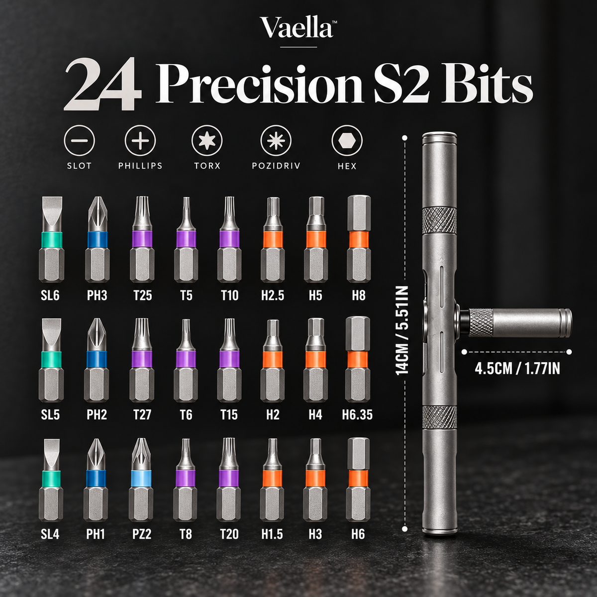 24 in 1 Ratchet Magnetic Screw Driver